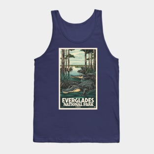 A Vintage Travel Art of the Everglades National Park - Florida - US Tank Top